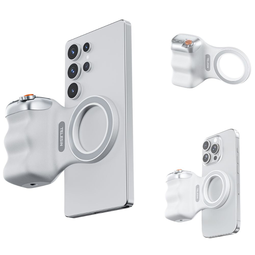 SnapGrip Magnetic Phone Camera Grip with Wireless Bluetooth Shutter