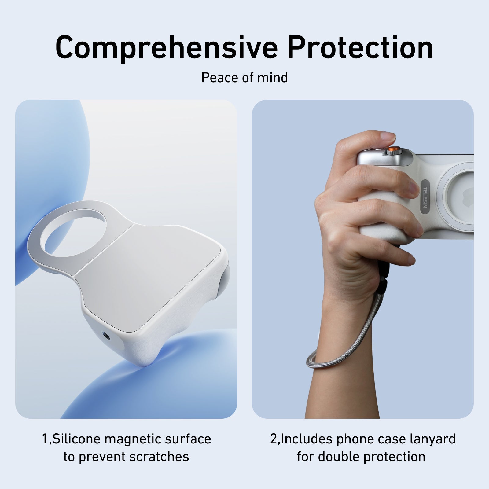 SnapGrip Magnetic Phone Camera Grip with Wireless Bluetooth Shutter