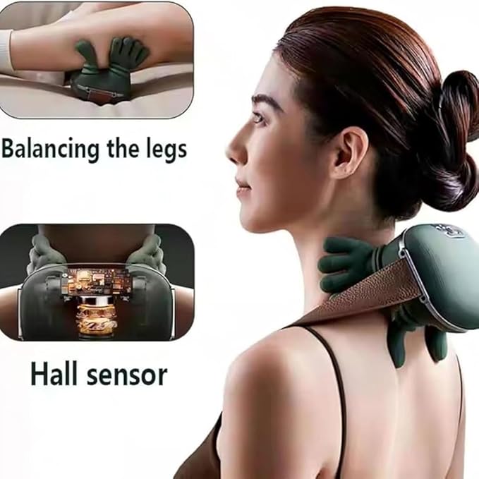Wireless 4D Neck & Back Massager with Deep Heat Therapy