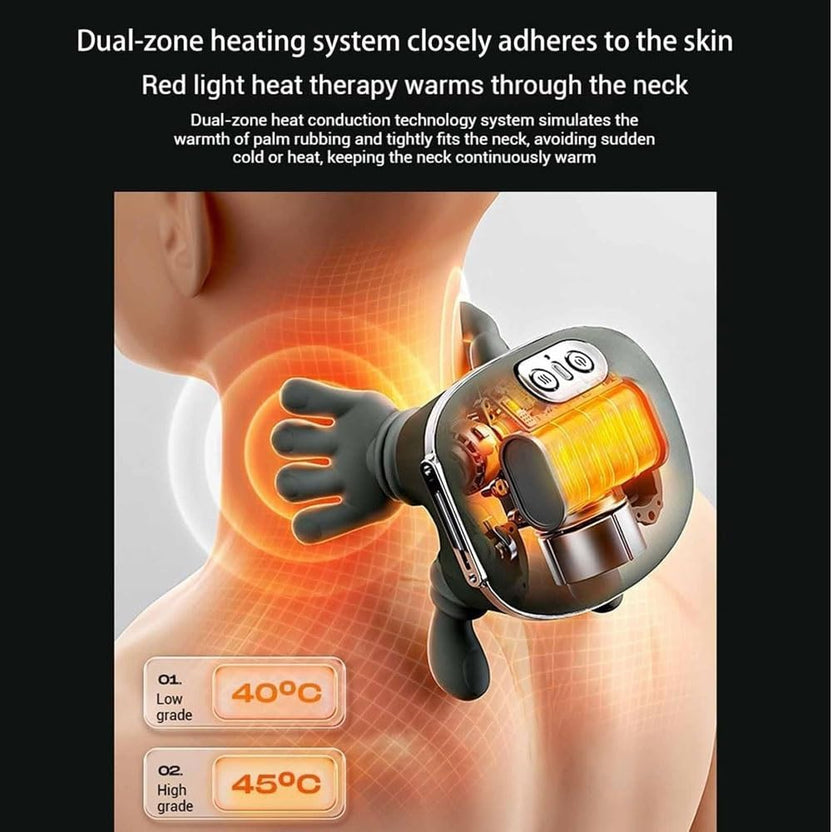 Wireless 4D Neck & Back Massager with Deep Heat Therapy