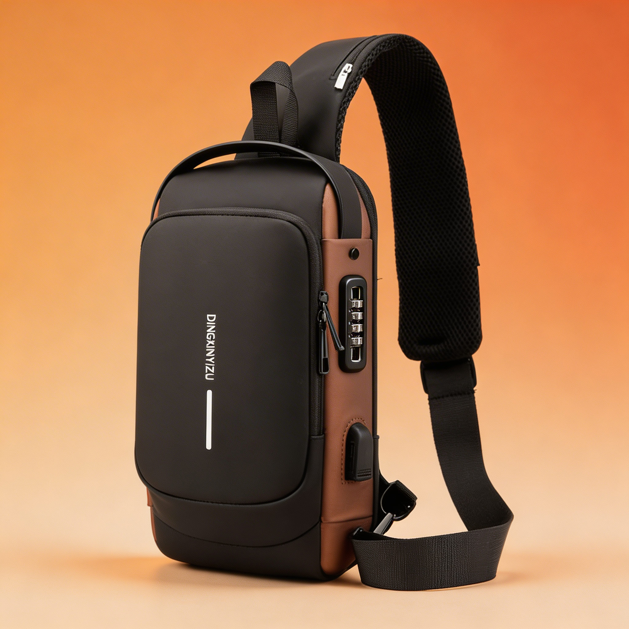 Anti-Theft Crossbody Bag with Built-in USB Charging Cable
