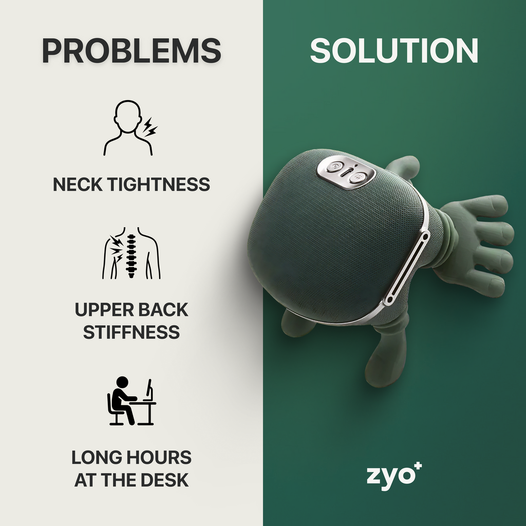 Wireless 4D Neck & Back Massager with Deep Heat Therapy